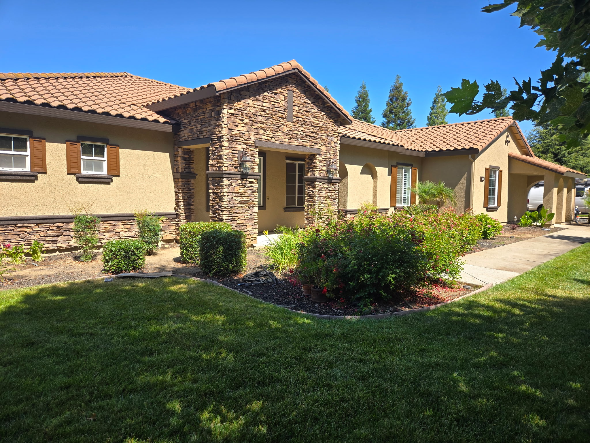 Beige Exterior Residential Paint Job